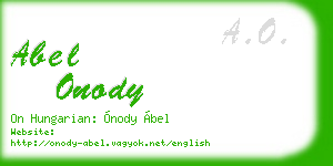 abel onody business card